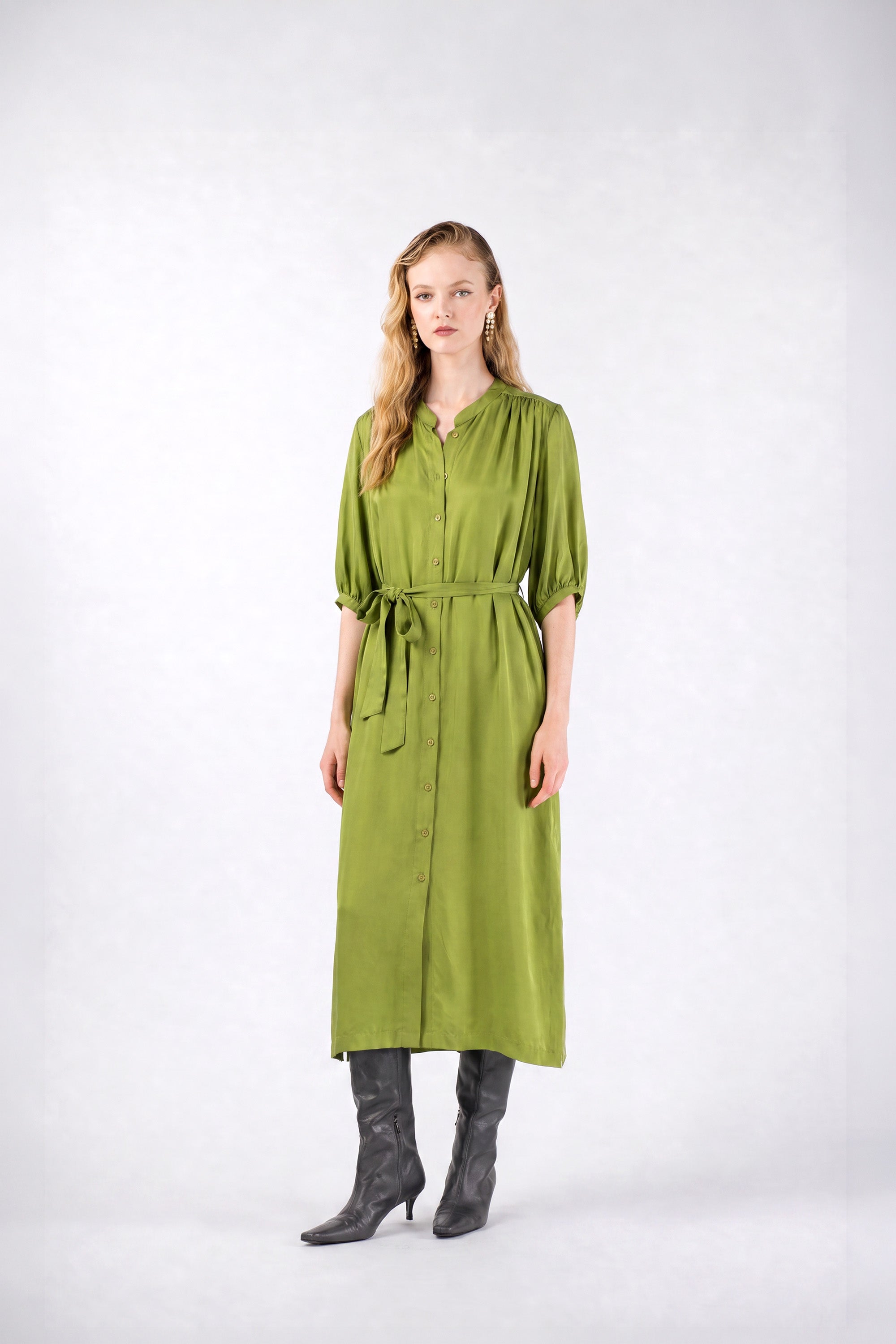 NANI SHIRT DRESS - CITRON