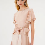 RANI EMBELLISHED TOP - NUDE