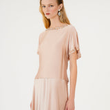 RANI EMBELLISHED TOP - NUDE