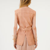 REEZ SILK GILET - NUDE