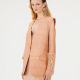 REEZ SILK GILET - NUDE