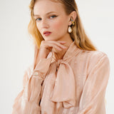 RIDA STRIPE SHIRT - NUDE