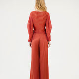ROOHI STRIPE TOP - BERRY