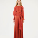 ROOHI STRIPE TOP - BERRY