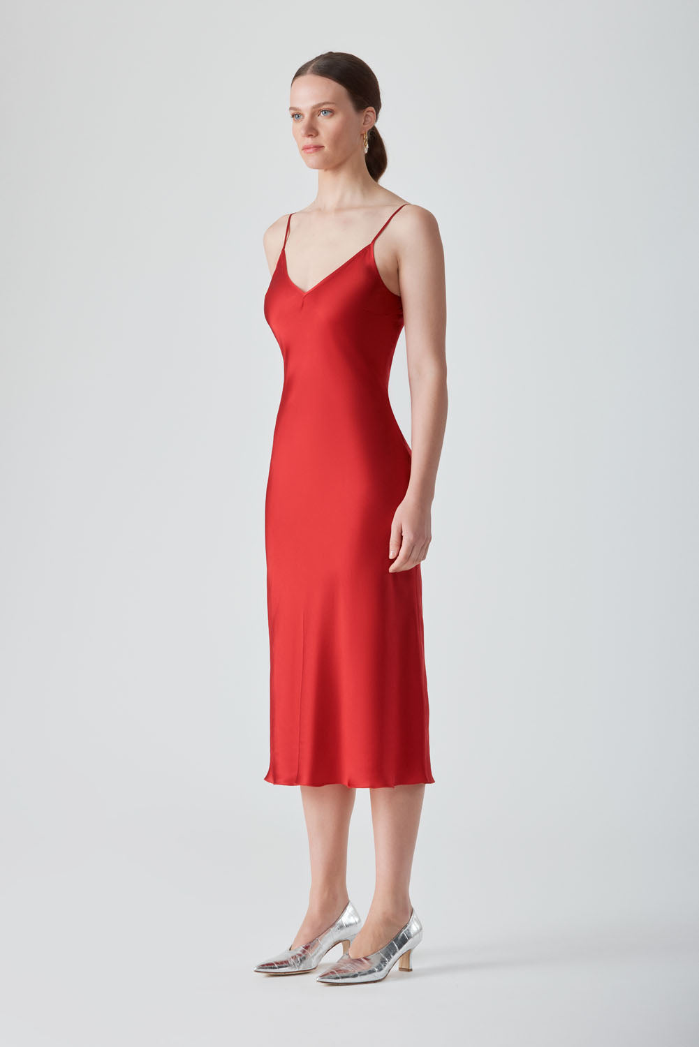 MASTANI SLIP DRESS - RED CHILLI