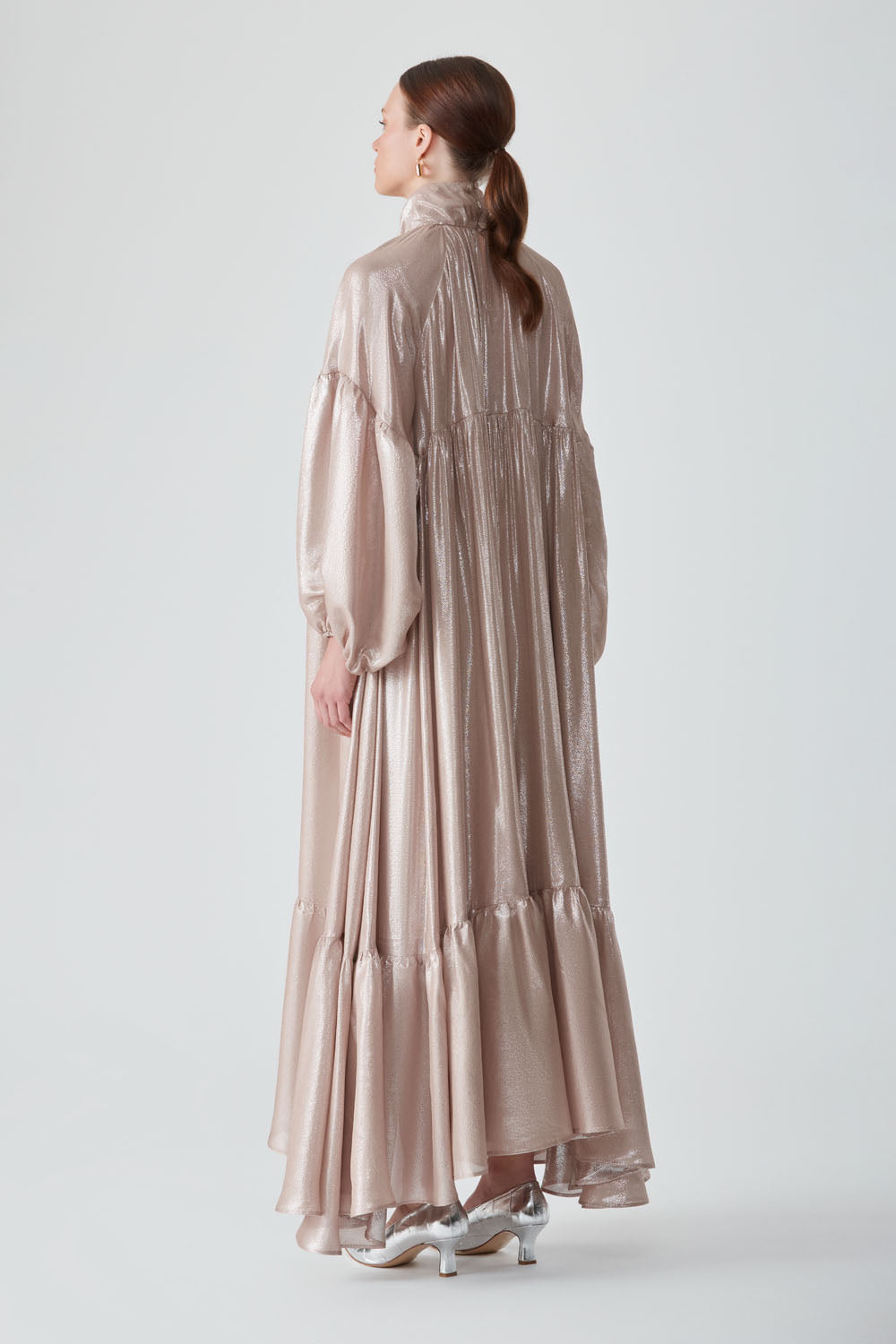 AYAF MAXI DRESS - SEASHELL METALLIC