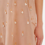UMA EMBELLISHED DRESS - NUDE