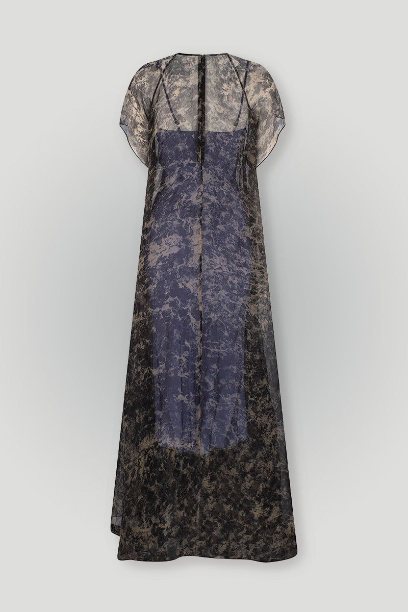UMA MAXI DRESS-ROSE PETAL PRINT