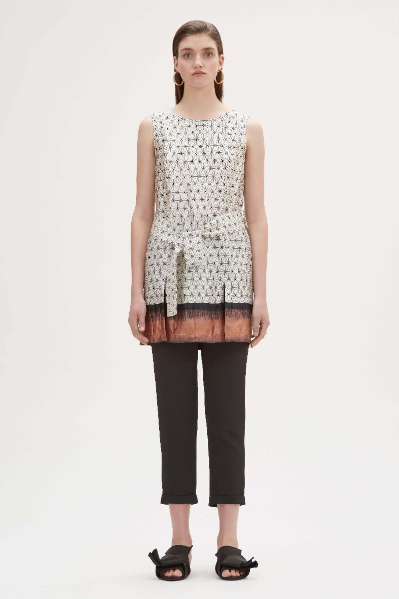 Rabab handprinted Tunic top