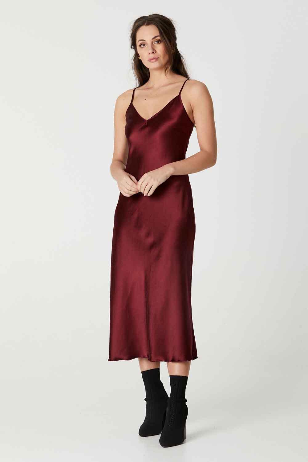 MASTANI SLIP - MERLOT- HEAVIER SILK